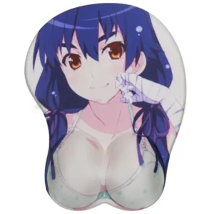 A 3D mouse pad / oppai mouse pad of Kanbaru Suruga from Monogatari