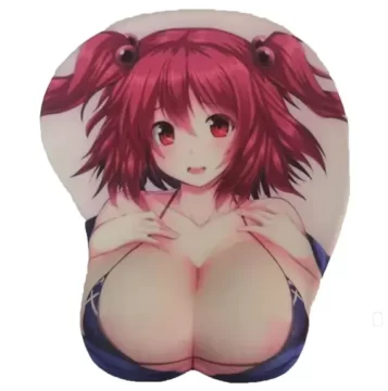 A 3D mouse pad / oppai mouse pad of Komachi Onozuka from Touhou